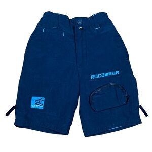 VINTAGE 90s Rocawear Baby Boys Casual Sport Blue Utility Cargo Summer Shorts 2T